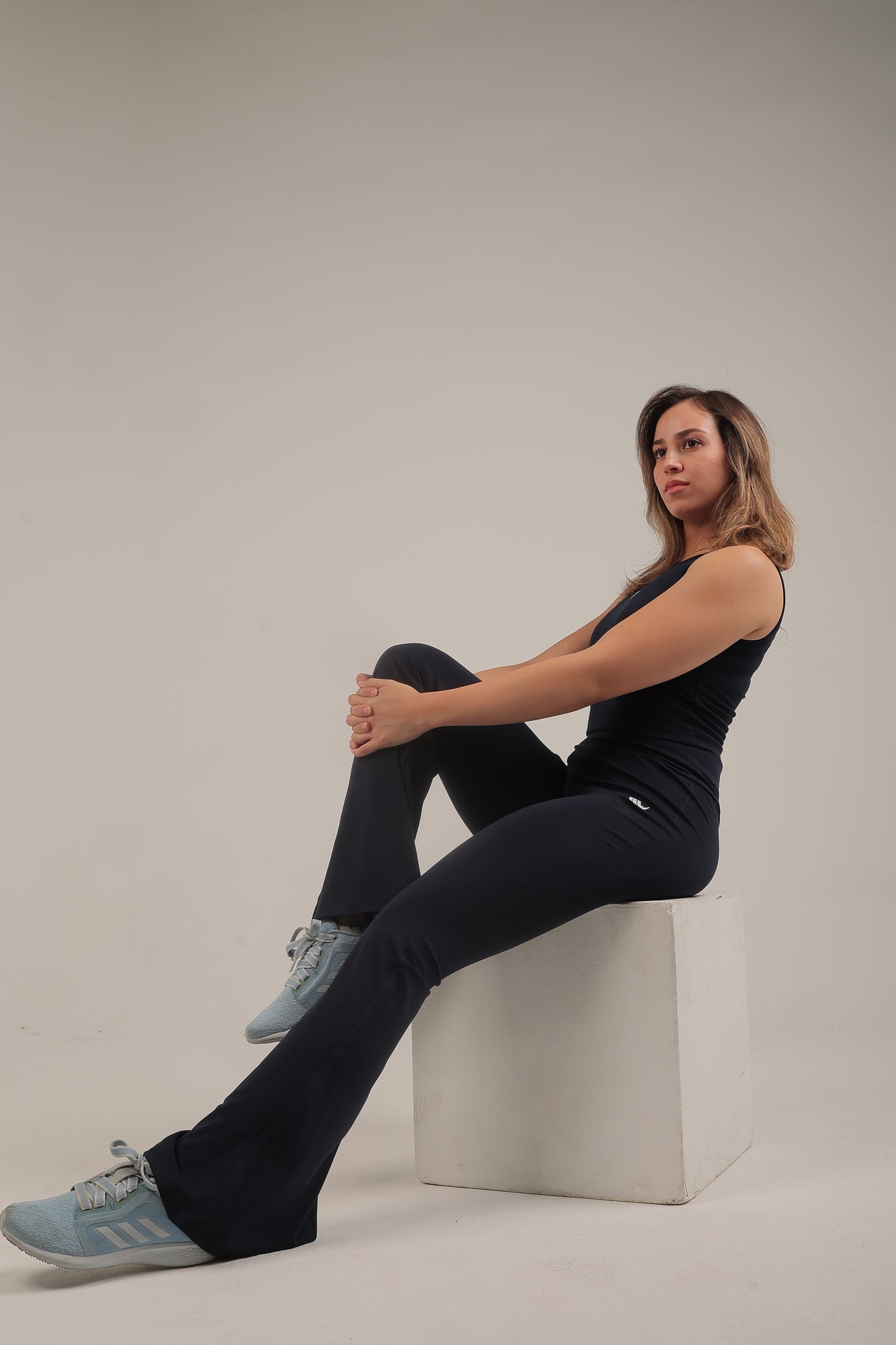 Navy Wide Leg Leggings