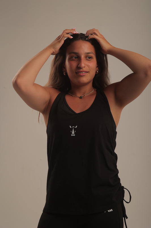 Black cut-shirt