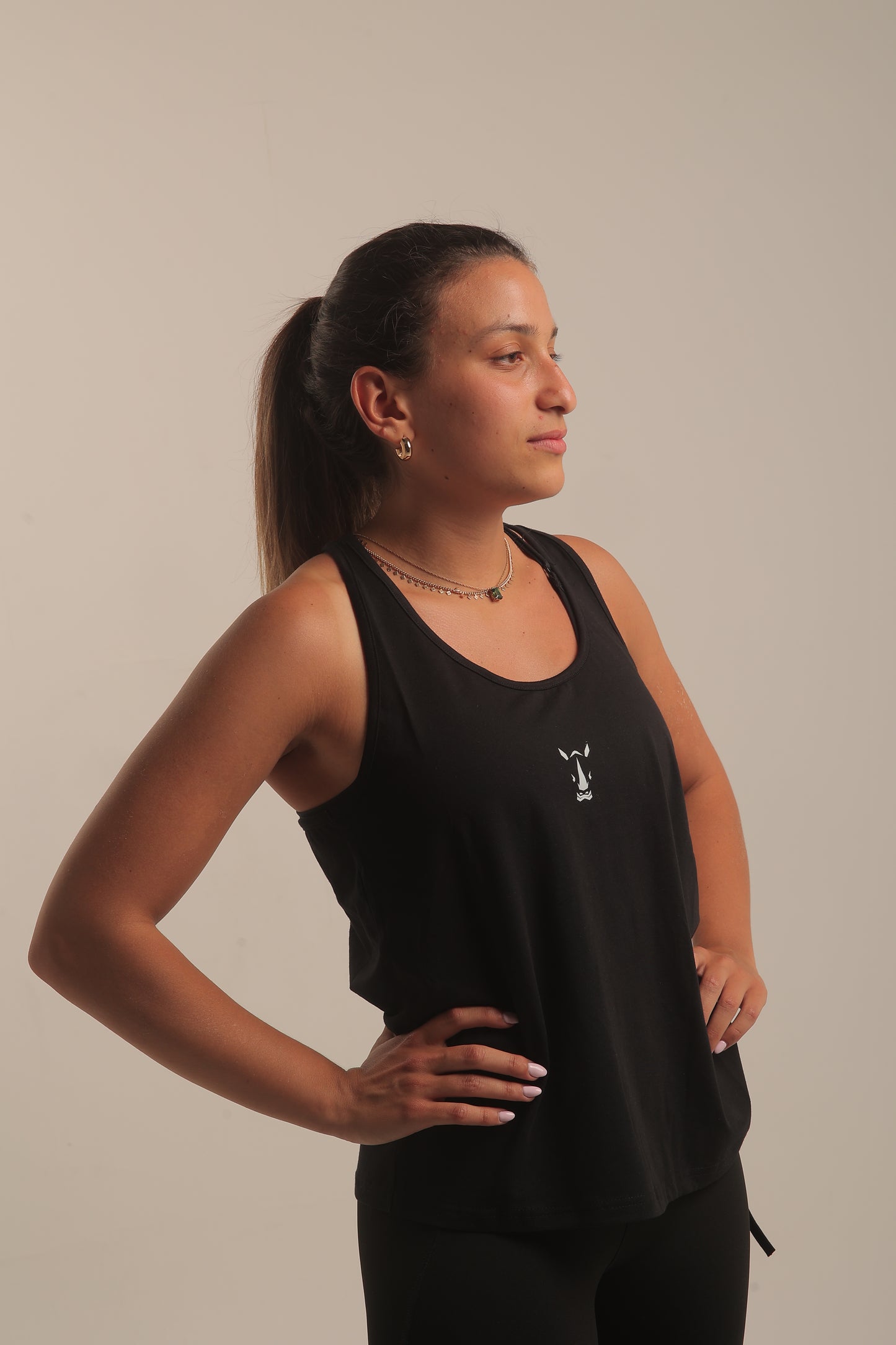 Black cut-shirt