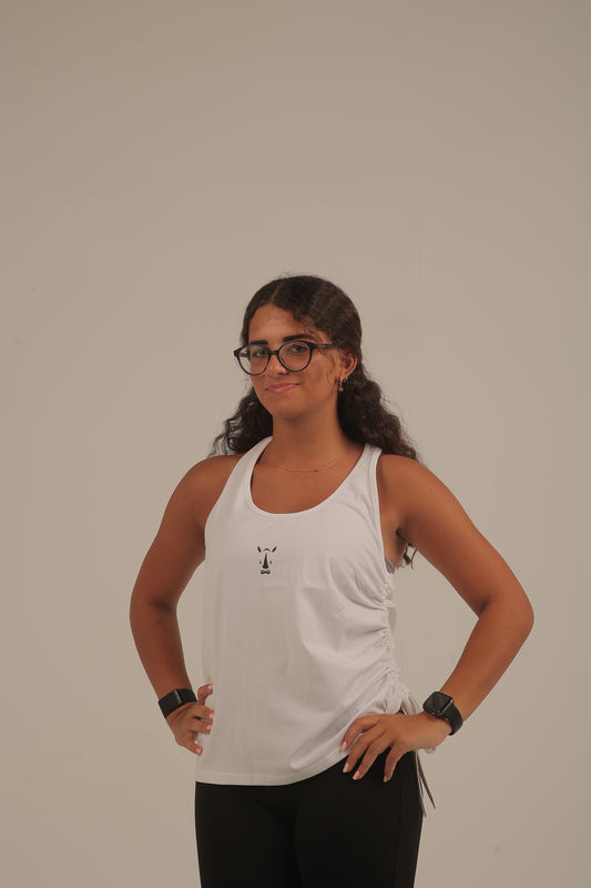 White cut-shirt